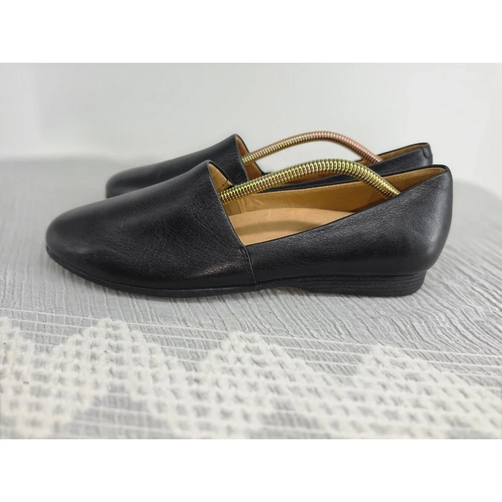 Dansko Fawna Black Leather Slip On Loafers Flats Women Size 40 EU 9.5-10 US